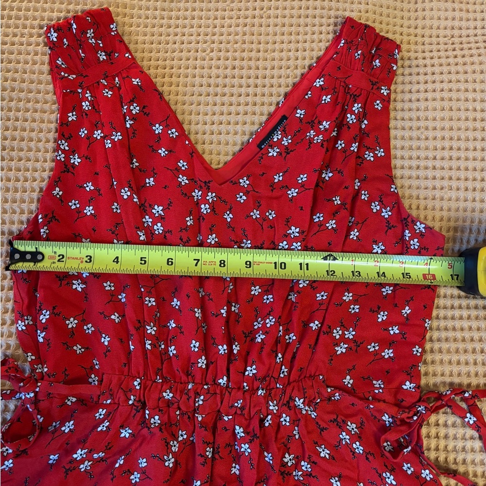 EUC Mercer & Madison Floral Sleeveless A-Line Red Mini Dress | Women’s 12 - Picture 6 of 14